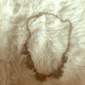 Green and grey stone necklace
